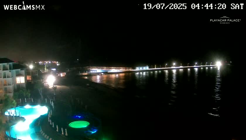 Playa del Carmen, Playa Playacar Beach Live Cam - Solidaridad, Quintana Roo, Mexico