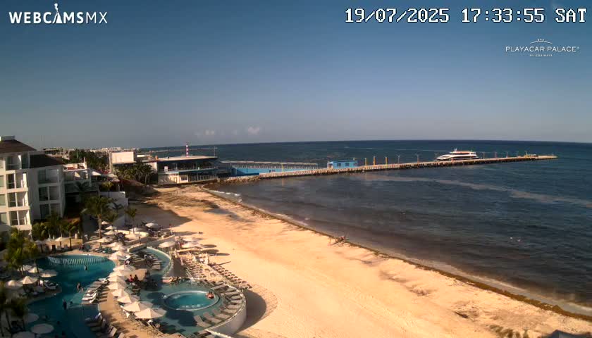 Playa del Carmen, Playa Playacar Beach Live Cam - Solidaridad, Quintana Roo, Mexico