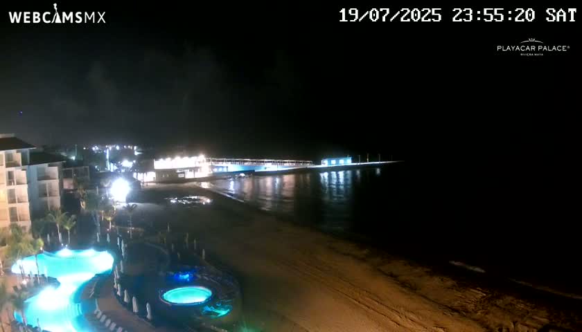 Playa del Carmen, Playa Playacar Beach Live Cam - Solidaridad, Quintana Roo, Mexico