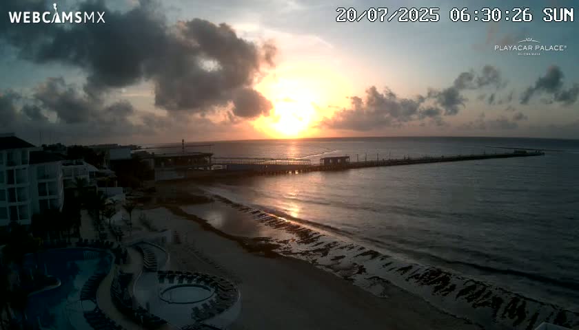 Playa del Carmen, Playa Playacar Beach Live Cam - Solidaridad, Quintana Roo, Mexico