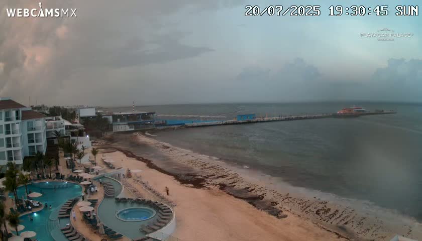 Playa del Carmen, Playa Playacar Beach Live Cam - Solidaridad, Quintana Roo, Mexico