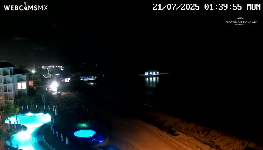 Playa del Carmen, Playa Playacar Beach Live Cam - Solidaridad, Quintana Roo, Mexico