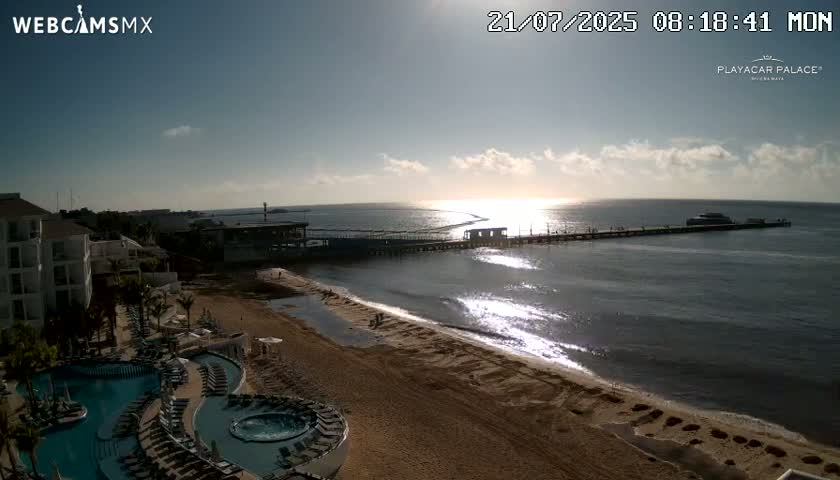 Playa del Carmen, Playa Playacar Beach Live Cam - Solidaridad, Quintana Roo, Mexico