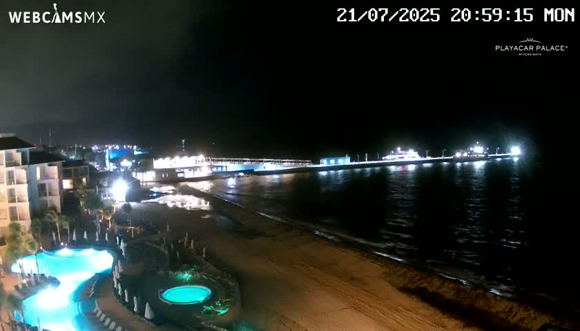 Playa del Carmen, Playa Playacar Beach Live Cam - Solidaridad, Quintana Roo, Mexico