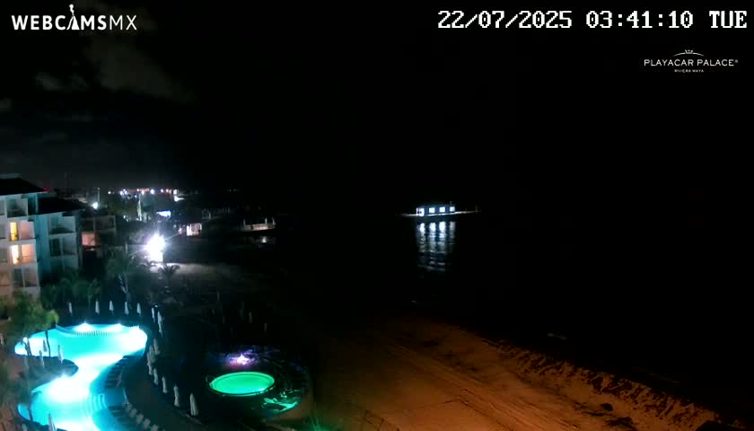 Playa del Carmen, Playa Playacar Beach Live Cam - Solidaridad, Quintana Roo, Mexico