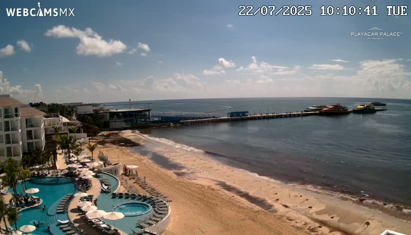 Playa del Carmen, Playa Playacar Beach Live Cam - Solidaridad, Quintana Roo, Mexico