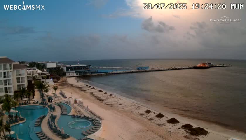 Playa del Carmen, Playa Playacar Beach Live Cam - Solidaridad, Quintana Roo, Mexico