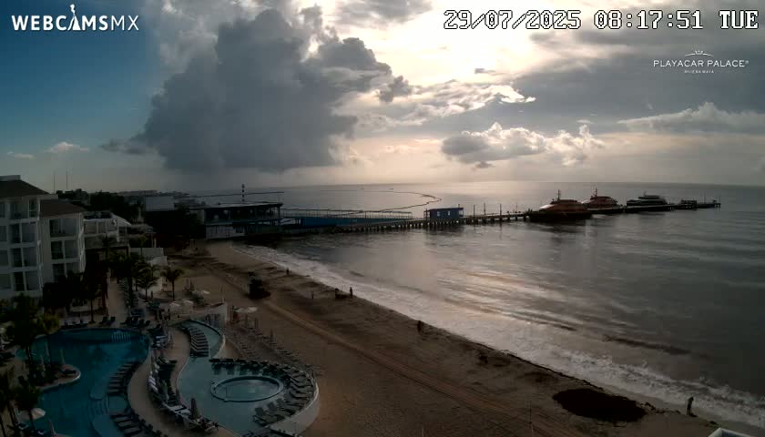 Playa del Carmen, Playa Playacar Beach Live Cam - Solidaridad, Quintana Roo, Mexico