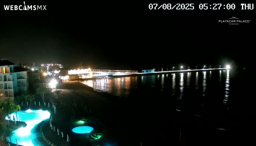 Playa del Carmen, Playa Playacar Beach Live Cam - Solidaridad, Quintana Roo, Mexico