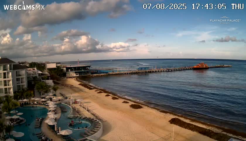 Playa del Carmen, Playa Playacar Beach Live Cam - Solidaridad, Quintana Roo, Mexico