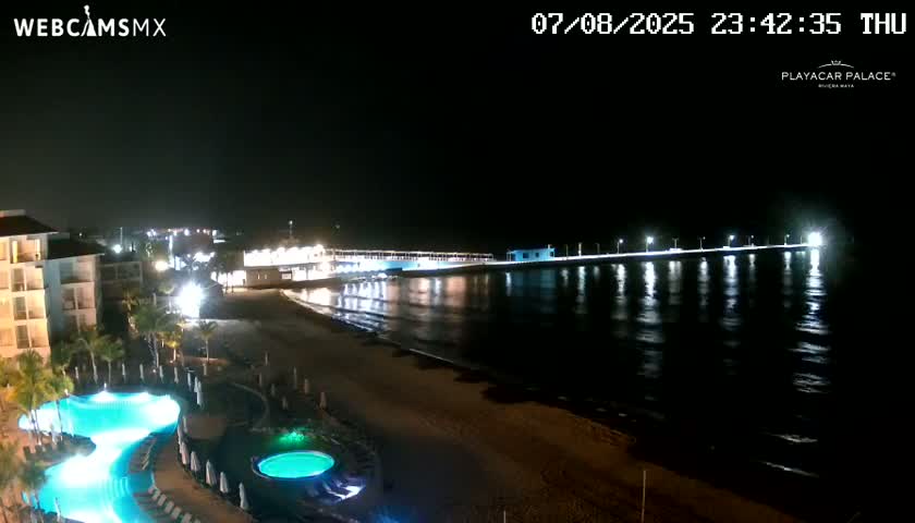 Playa del Carmen, Playa Playacar Beach Live Cam - Solidaridad, Quintana Roo, Mexico