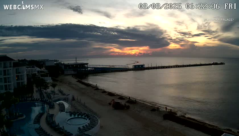 Playa del Carmen, Playa Playacar Beach Live Cam - Solidaridad, Quintana Roo, Mexico