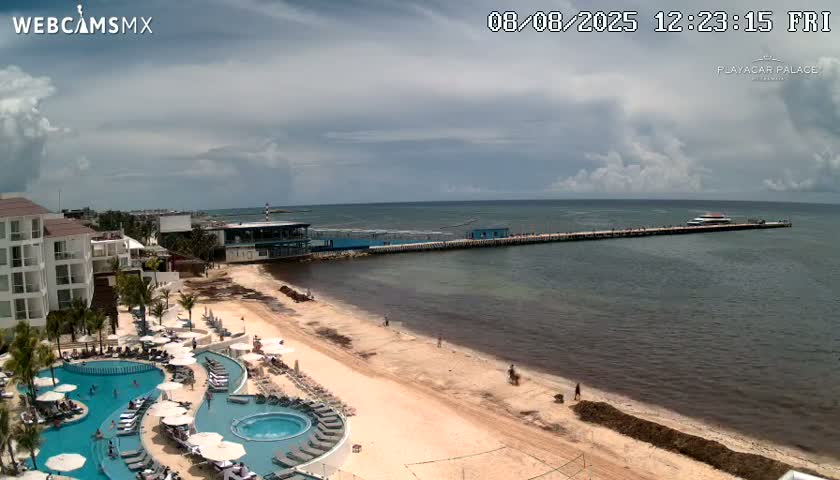 Playa del Carmen, Playa Playacar Beach Live Cam - Solidaridad, Quintana Roo, Mexico
