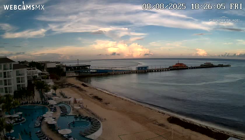 Playa del Carmen, Playa Playacar Beach Live Cam - Solidaridad, Quintana Roo, Mexico