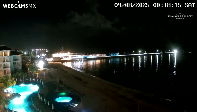 Playa del Carmen, Playa Playacar Beach Live Cam - Solidaridad, Quintana Roo, Mexico