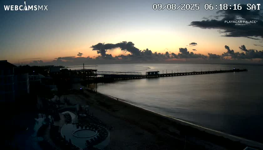 Playa del Carmen, Playa Playacar Beach Live Cam - Solidaridad, Quintana Roo, Mexico