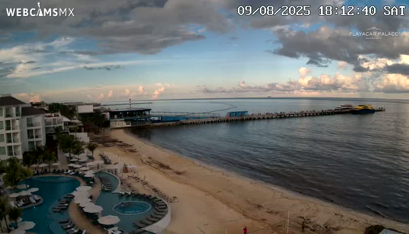Playa del Carmen, Playa Playacar Beach Live Cam - Solidaridad, Quintana Roo, Mexico