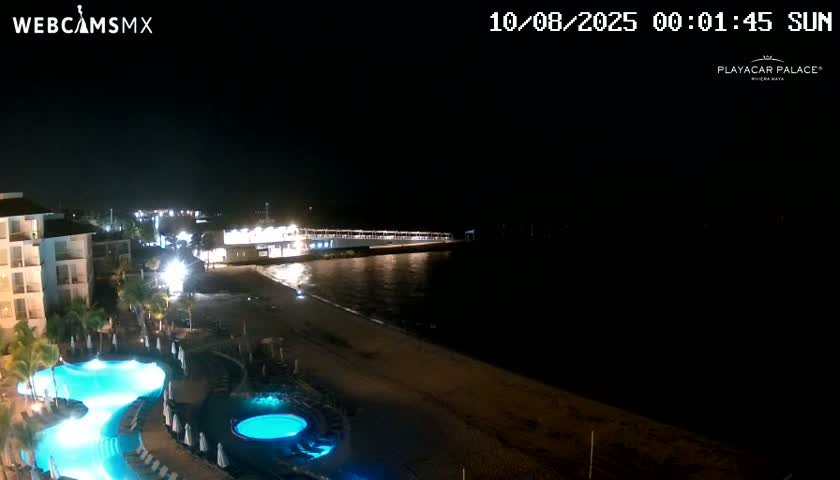 Playa del Carmen, Playa Playacar Beach Live Cam - Solidaridad, Quintana Roo, Mexico