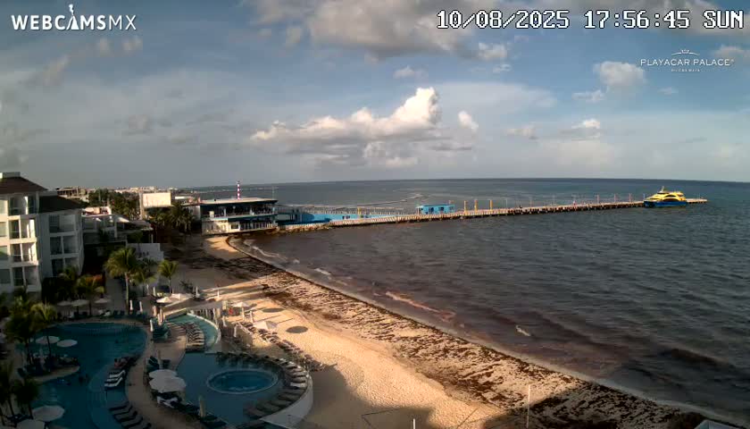 Playa del Carmen, Playa Playacar Beach Live Cam - Solidaridad, Quintana Roo, Mexico