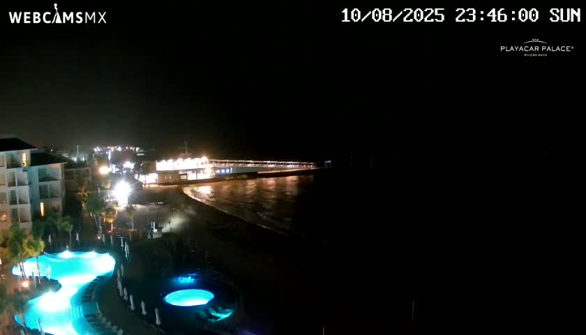 Playa del Carmen, Playa Playacar Beach Live Cam - Solidaridad, Quintana Roo, Mexico