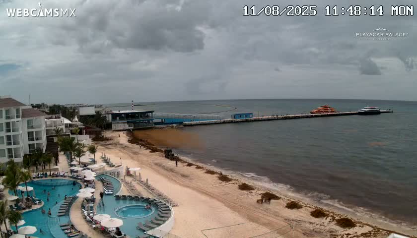 Playa del Carmen, Playa Playacar Beach Live Cam - Solidaridad, Quintana Roo, Mexico