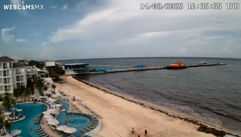 Playa del Carmen, Playa Playacar Beach Live Cam - Solidaridad, Quintana Roo, Mexico