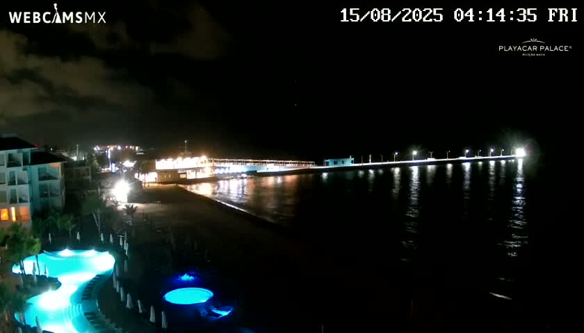 Playa del Carmen, Playa Playacar Beach Live Cam - Solidaridad, Quintana Roo, Mexico