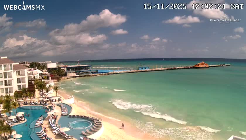 Playa del Carmen, Playa Playacar Beach Live Cam - Solidaridad, Quintana Roo, Mexico