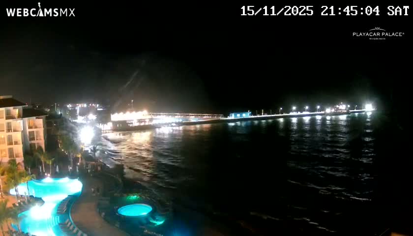 Playa del Carmen, Playa Playacar Beach Live Cam - Solidaridad, Quintana Roo, Mexico