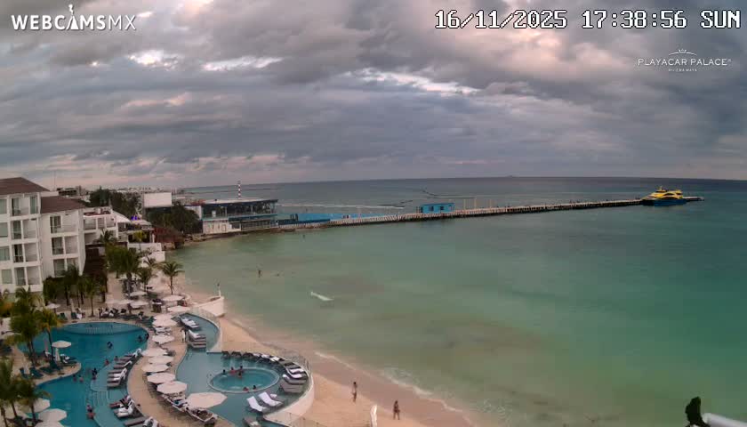 Playa del Carmen, Playa Playacar Beach Live Cam - Solidaridad, Quintana Roo, Mexico