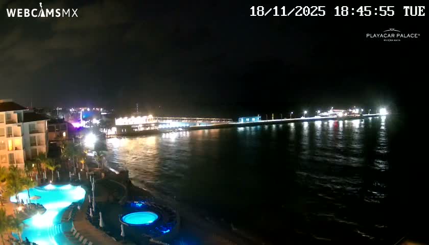 Playa del Carmen, Playa Playacar Beach Live Cam - Solidaridad, Quintana Roo, Mexico