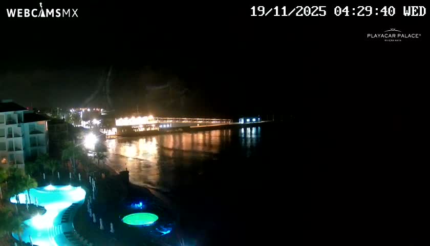 Playa del Carmen, Playa Playacar Beach Live Cam - Solidaridad, Quintana Roo, Mexico