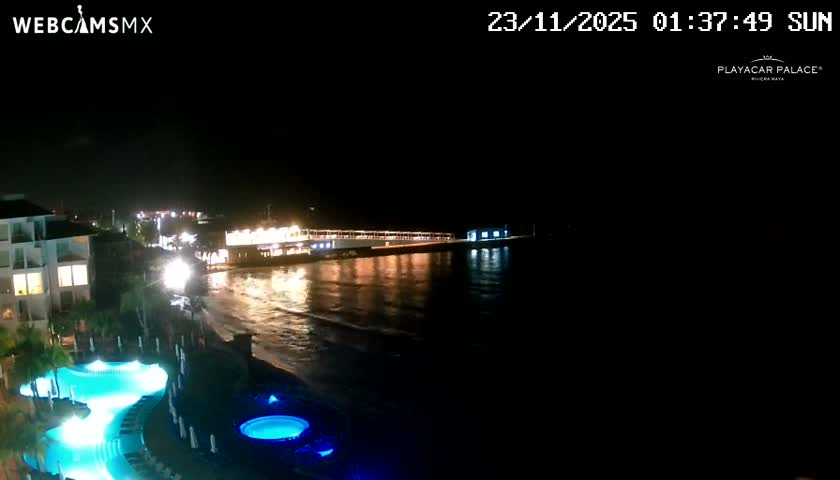 Playa del Carmen, Playa Playacar Beach Live Cam - Solidaridad, Quintana Roo, Mexico