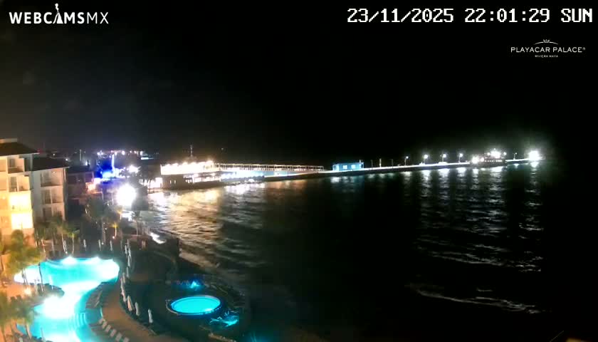 Playa del Carmen, Playa Playacar Beach Live Cam - Solidaridad, Quintana Roo, Mexico