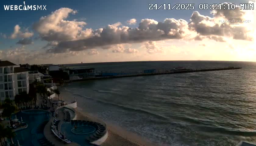 Playa del Carmen, Playa Playacar Beach Live Cam - Solidaridad, Quintana Roo, Mexico