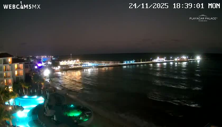 Playa del Carmen, Playa Playacar Beach Live Cam - Solidaridad, Quintana Roo, Mexico