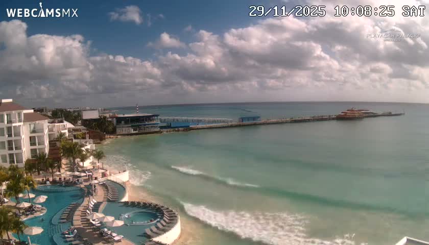 Playa del Carmen, Playa Playacar Beach Live Cam - Solidaridad, Quintana Roo, Mexico