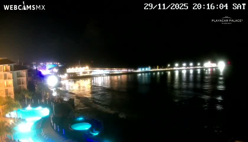 Playa del Carmen, Playa Playacar Beach Live Cam - Solidaridad, Quintana Roo, Mexico