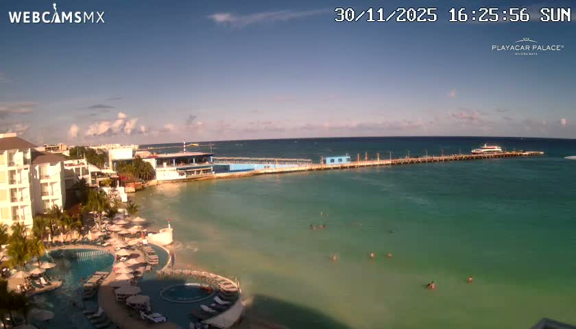 Playa del Carmen, Playa Playacar Beach Live Cam - Solidaridad, Quintana Roo, Mexico