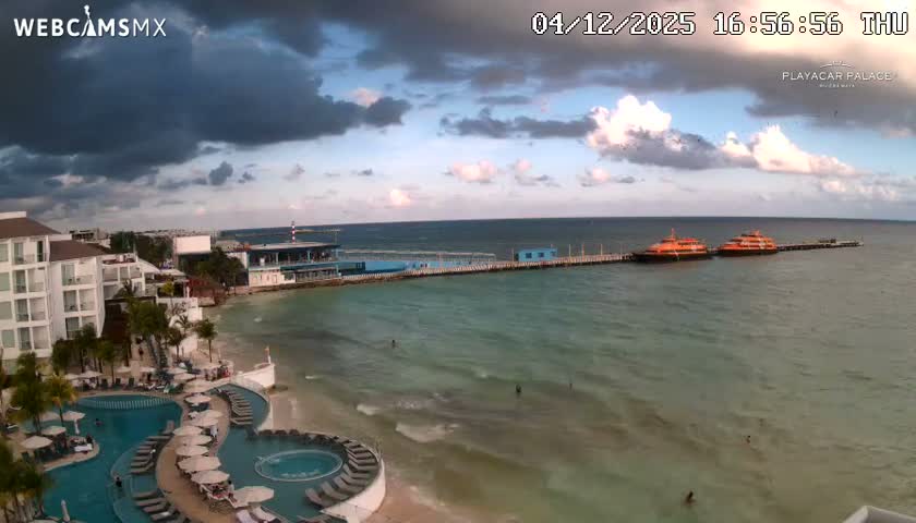 Playa del Carmen, Playa Playacar Beach Live Cam - Solidaridad, Quintana Roo, Mexico