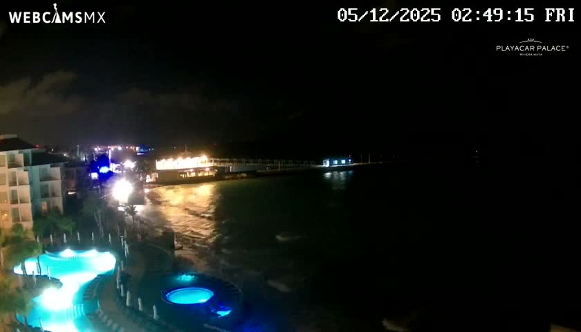 Playa del Carmen, Playa Playacar Beach Live Cam - Solidaridad, Quintana Roo, Mexico