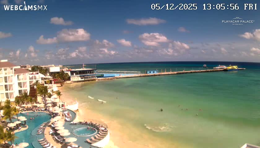 Playa del Carmen, Playa Playacar Beach Live Cam - Solidaridad, Quintana Roo, Mexico