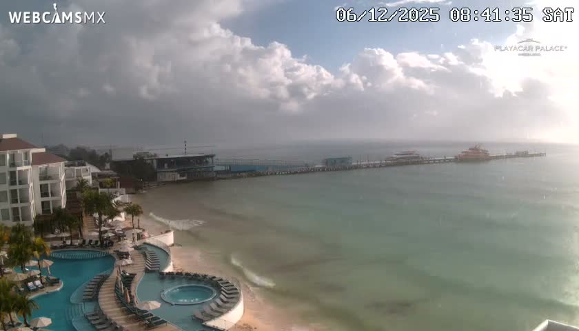 Playa del Carmen, Playa Playacar Beach Live Cam - Solidaridad, Quintana Roo, Mexico