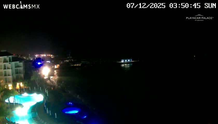 Playa del Carmen, Playa Playacar Beach Live Cam - Solidaridad, Quintana Roo, Mexico