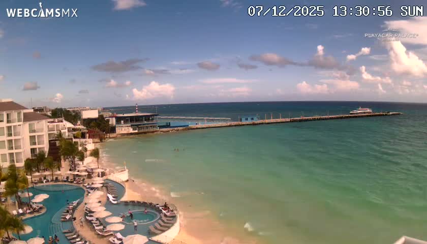 Playa del Carmen, Playa Playacar Beach Live Cam - Solidaridad, Quintana Roo, Mexico