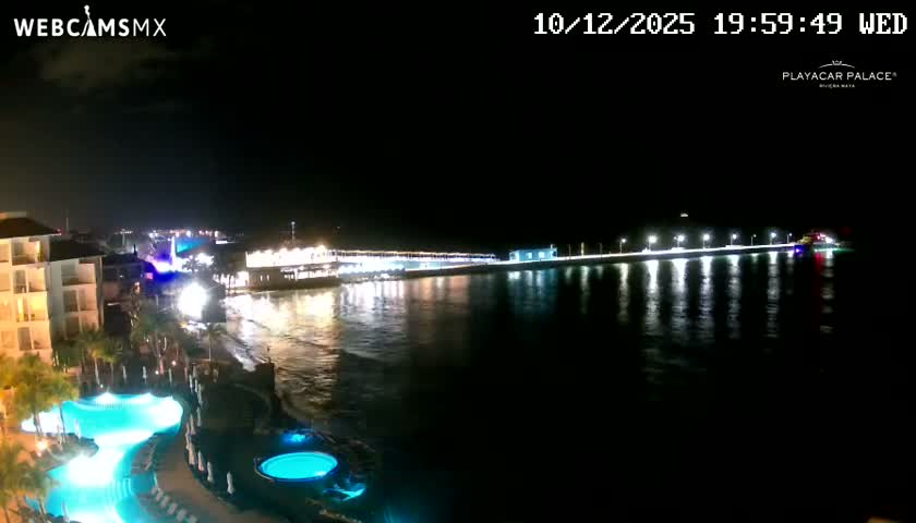 Playa del Carmen, Playa Playacar Beach Live Cam - Solidaridad, Quintana Roo, Mexico