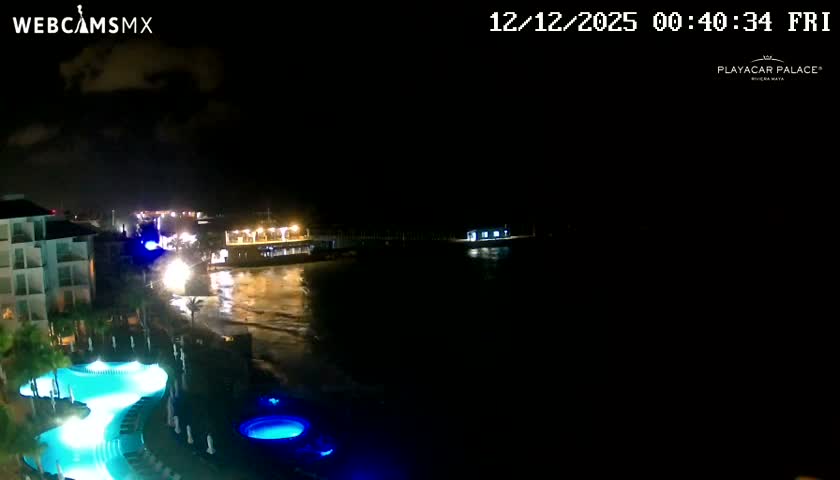 Playa del Carmen, Playa Playacar Beach Live Cam - Solidaridad, Quintana Roo, Mexico