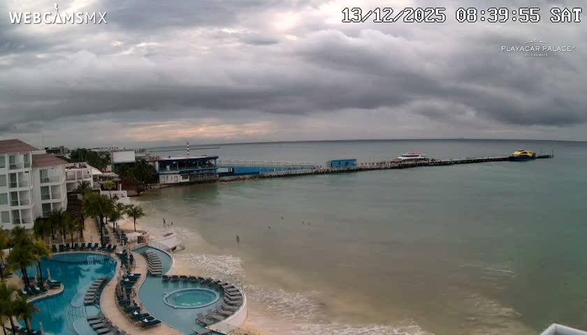 Playa del Carmen, Playa Playacar Beach Live Cam - Solidaridad, Quintana Roo, Mexico