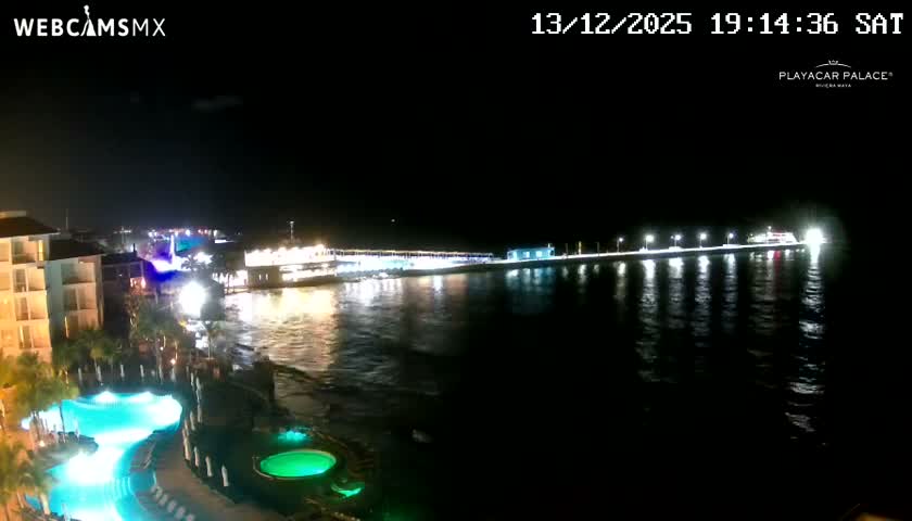 Playa del Carmen, Playa Playacar Beach Live Cam - Solidaridad, Quintana Roo, Mexico