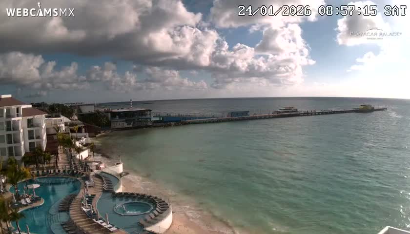 Playa del Carmen, Playa Playacar Beach Live Cam - Solidaridad, Quintana Roo, Mexico